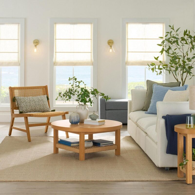 Better Homes and Gardens Vista Woven Accent Chair, Light Honey Finish - Image 12