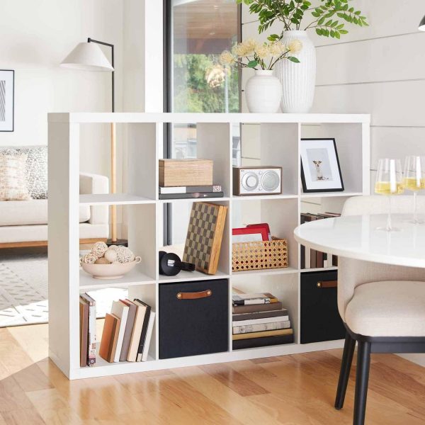 Better Homes and Gardens 12-Cube Storage Organizer, White Texture