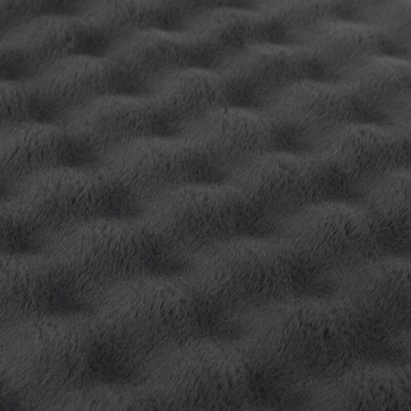 Better Homes and Gardens 7x10 Gray Faux Fur Bubbles Indoor Area Rug - Image 5