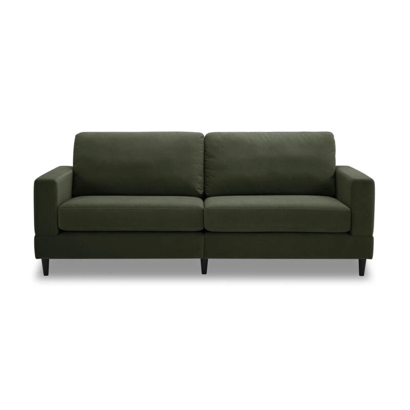 Better Homes and Gardens Springwood Wood Frame 83.46  Couch, Olive Velvet - Image 7