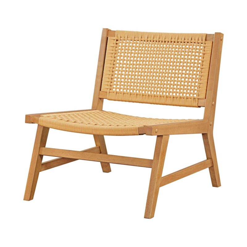 Better Homes and Gardens Vista Woven Accent Chair, Light Honey Finish - Image 4