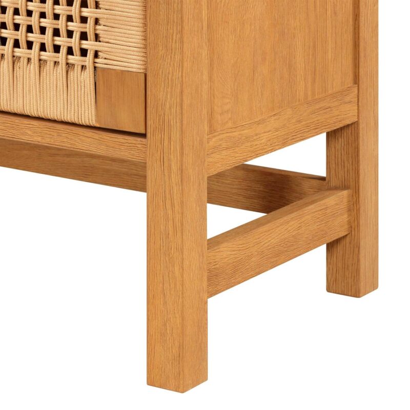 Better Homes and Gardens Vista Woven Coastal TV Stand for TVs up to 65 , Light Honey - Image 7