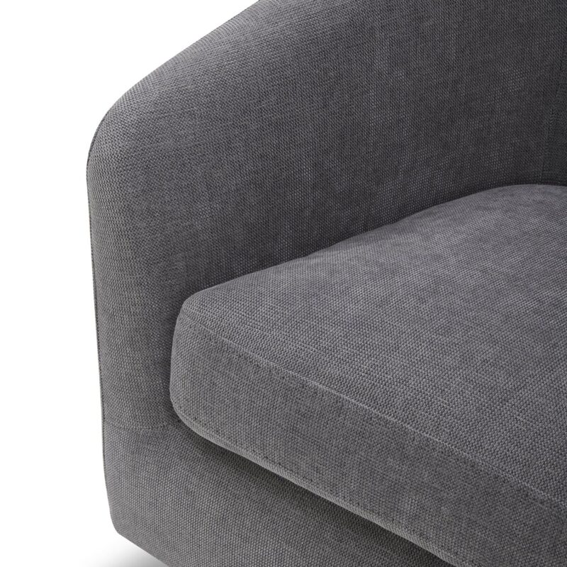 Better Homes and Gardens Bradford Wooden Base Modern Swivel Chair, Gray - Image 10