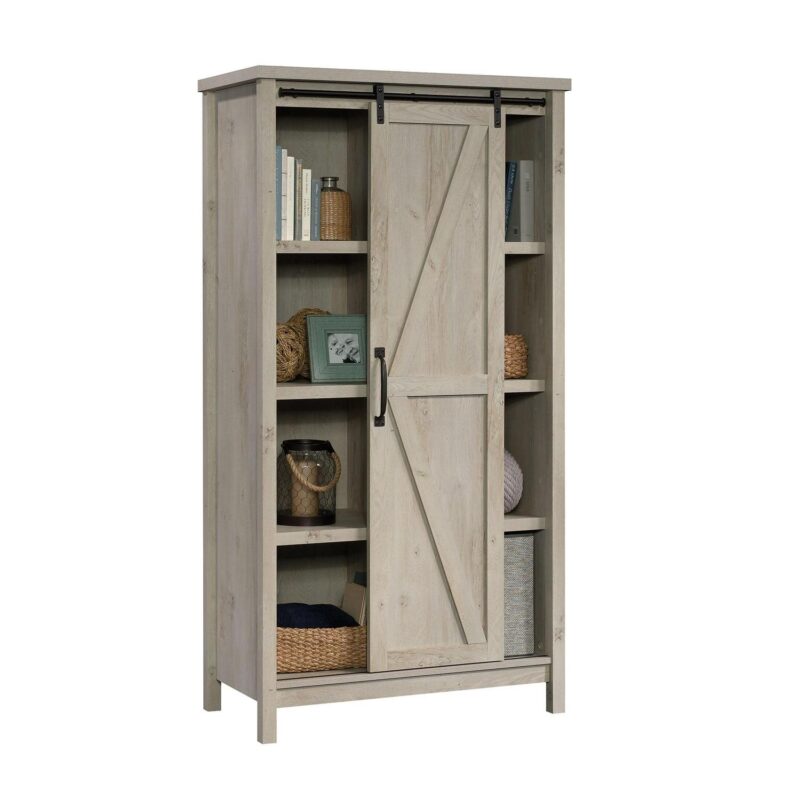 Better Homes and Gardens Modern Farmhouse Bookcase Storage Cabinet, Rustic White Finish - Image 8