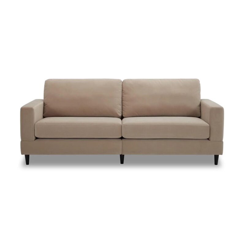Better Homes and Gardens Springwood Wood Frame 83.46  Couch, Beige Velvet - Image 7