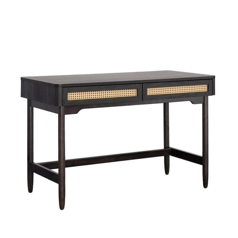 Better Homes and Gardens Springwood Caning Desk, Charcoal Finish - Image 2