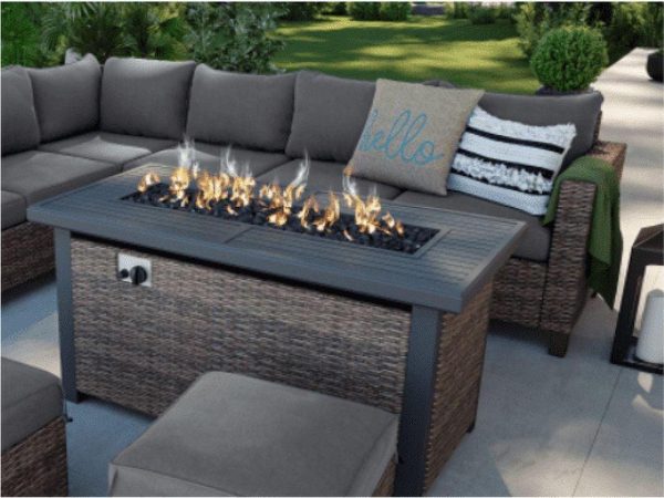 Better Homes and Gardens 50 inch Brookbury Gas Burning Steel Fire Pit Table