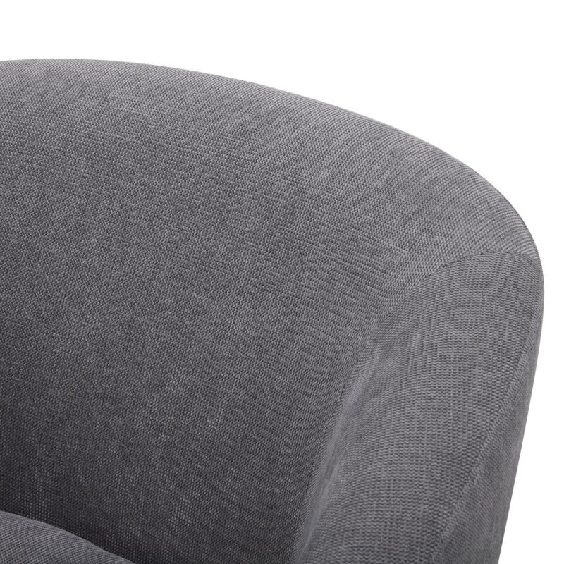 Better Homes and Gardens Bradford Wooden Base Modern Swivel Chair, Gray - Image 11