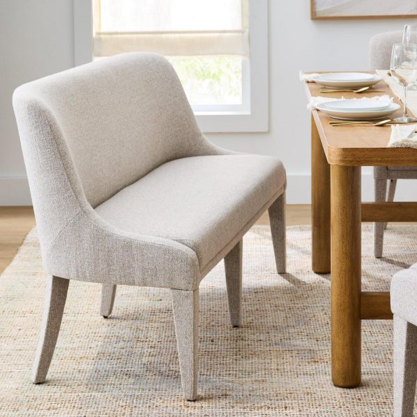 Better Homes and Gardens Windsor Upholstered Dining Bench, Wheat