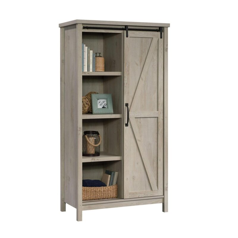 Better Homes and Gardens Modern Farmhouse Bookcase Storage Cabinet, Rustic White Finish - Image 10