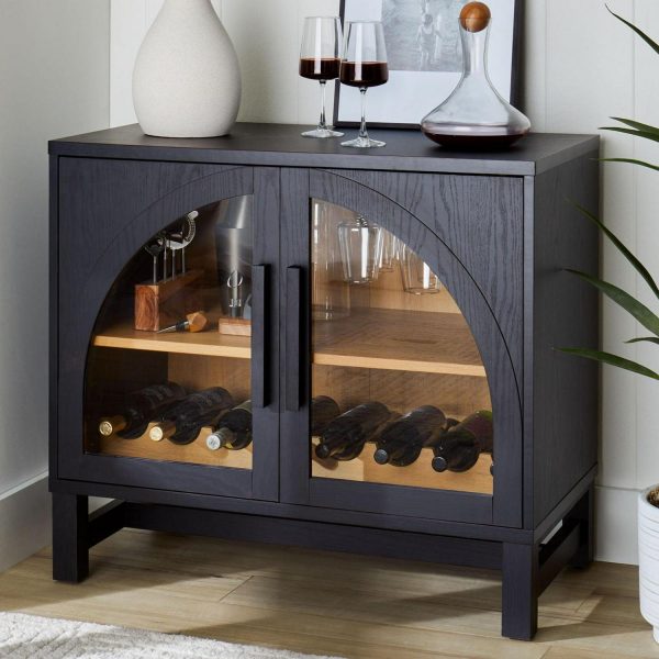 Better Homes and Gardens Juliet Arch Door Kitchen Console, Black Finish