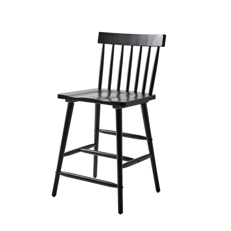 Better Homes and Gardens Gerald Counter Stool 2 Pack, Rich Black Finish - Image 6