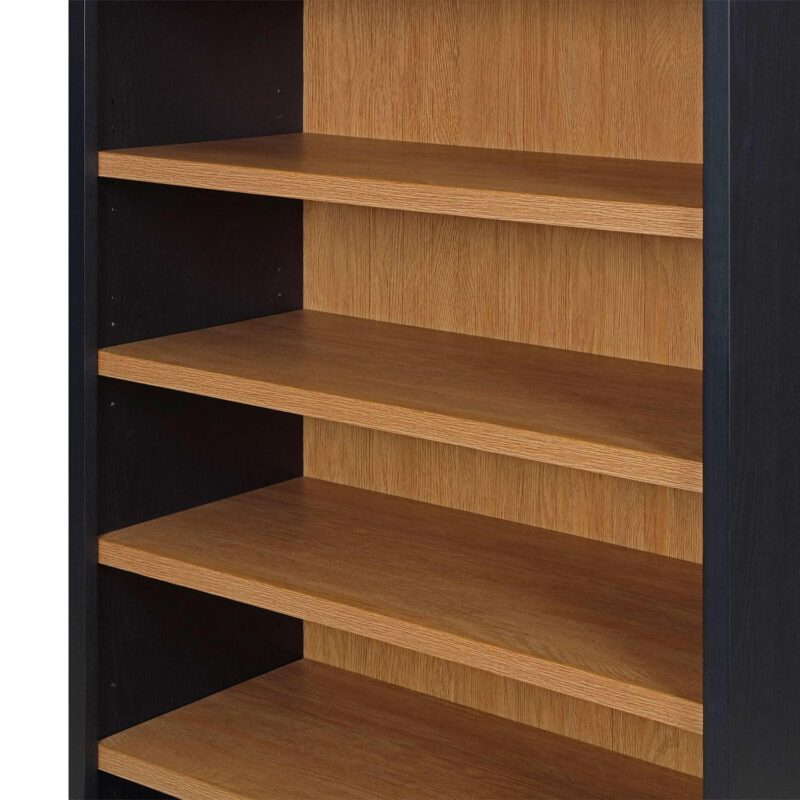 Better Homes and Gardens Juliet Open Arch Bookcase, Rich Black and Light Honey - Image 6