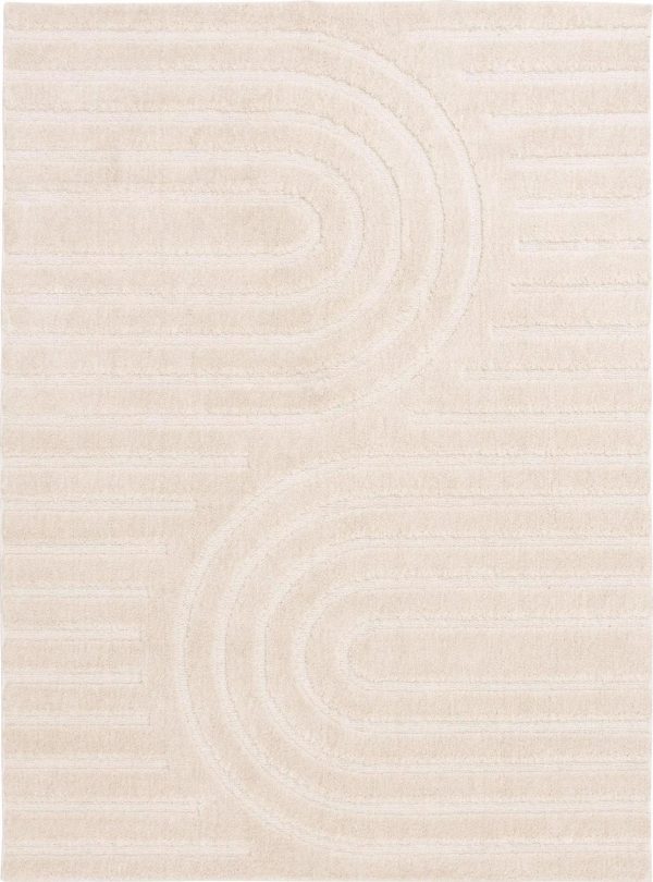 Better Homes and Gardens Arches Hi Low Indoor Area Rug, Ivory, 6'7 x9'