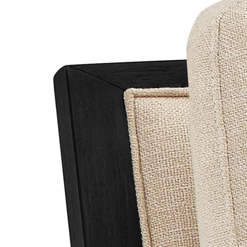 Better Homes and Gardens Windsor Linen Armchair, Espresso Wood - Image 12