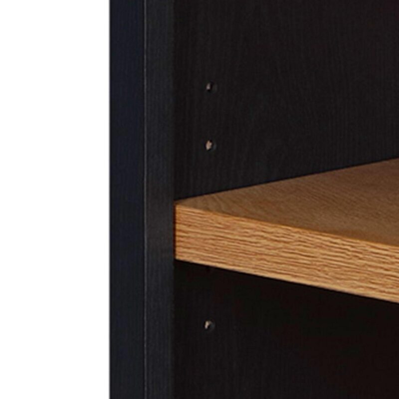Better Homes and Gardens Juliet Open Arch Bookcase, Rich Black and Light Honey - Image 7