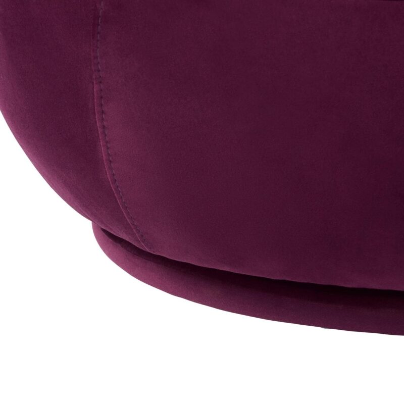 Better Homes and Gardens Mira Swivel Chair, Merlot Velvet - Image 4