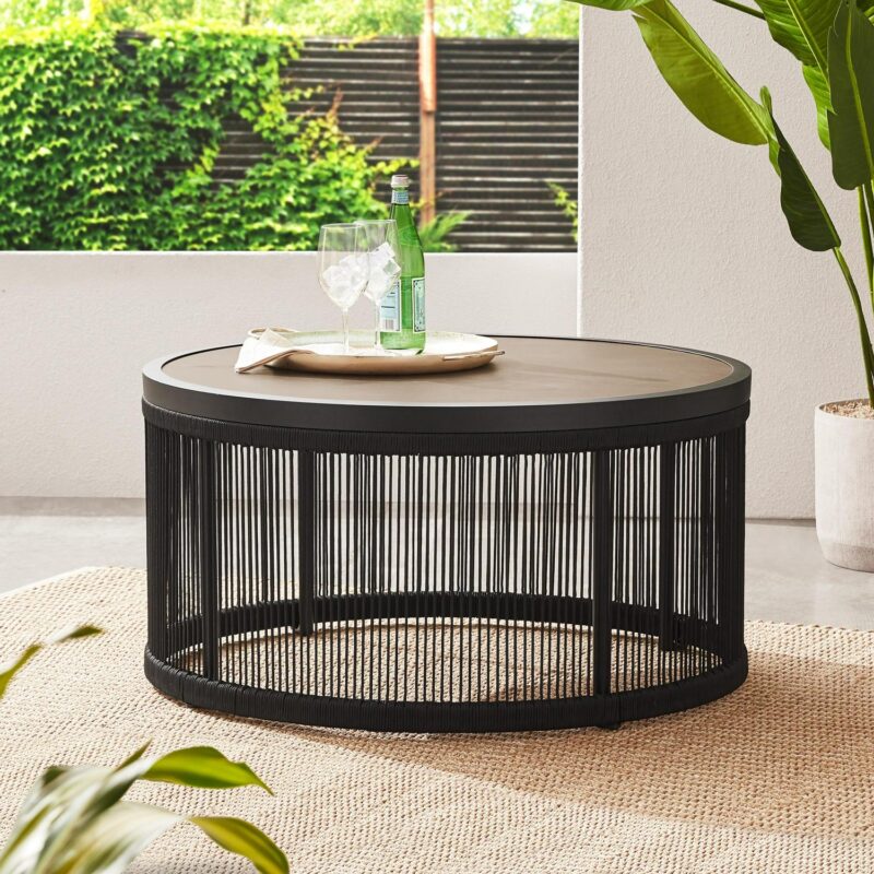Better Homes and Gardens Tarren 5-Piece Wicker Outdoor Conversation Set, Black - Image 6
