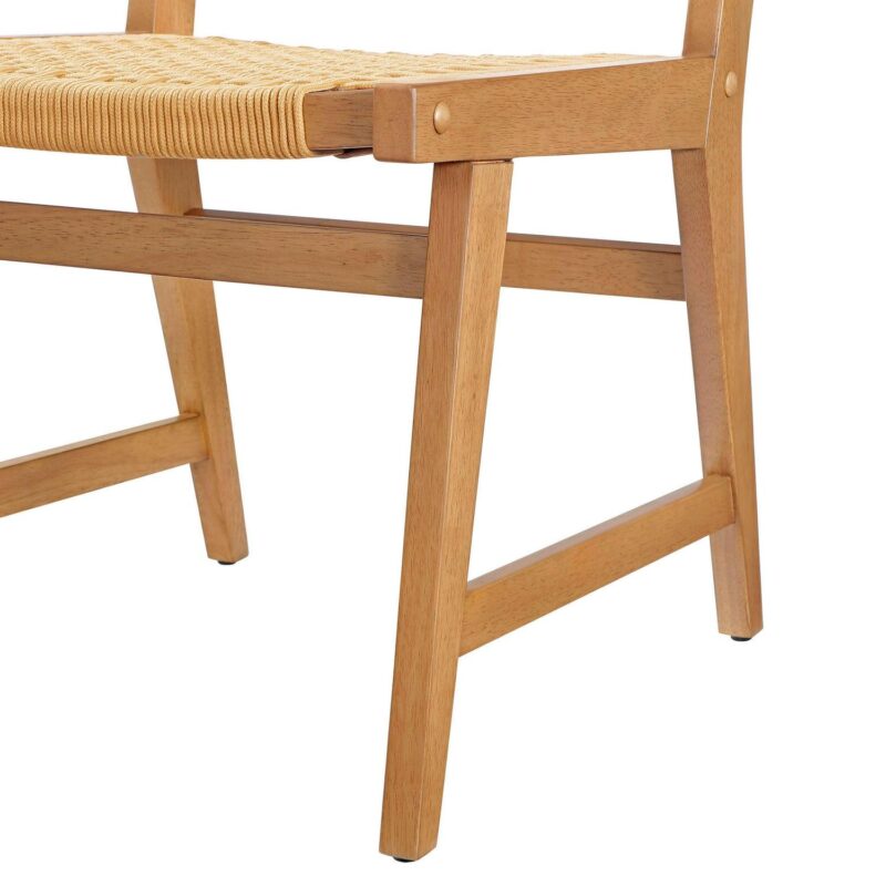 Better Homes and Gardens Vista Woven Coastal Dining Chairs 2 Pack, Light Honey Finish - Image 9
