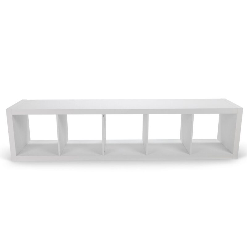 Better Homes and Gardens 5-Cube Vertical Storage Organizer, White Texture - Image 3