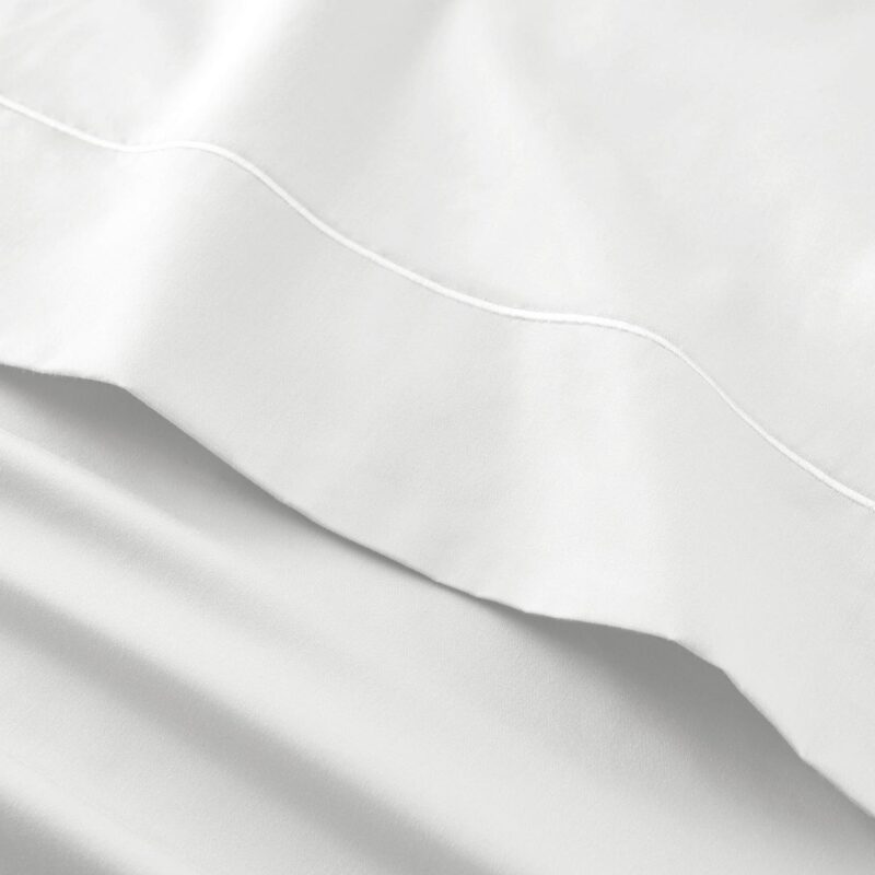 Better Homes and Gardens 4-Piece 400 Thread Count Arctic White Performance HYGROCOTTONA Sheet Set, Full - Image 3