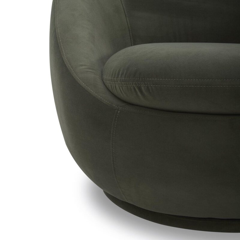 Better Homes and Gardens Mira Swivel Chair, Olive Velvet - Image 9