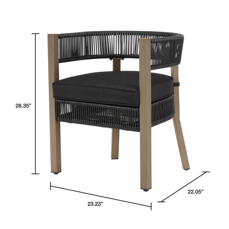 Better Homes and Gardens Tarren 5 Piece Outdoor Dining Set, Black - Image 9