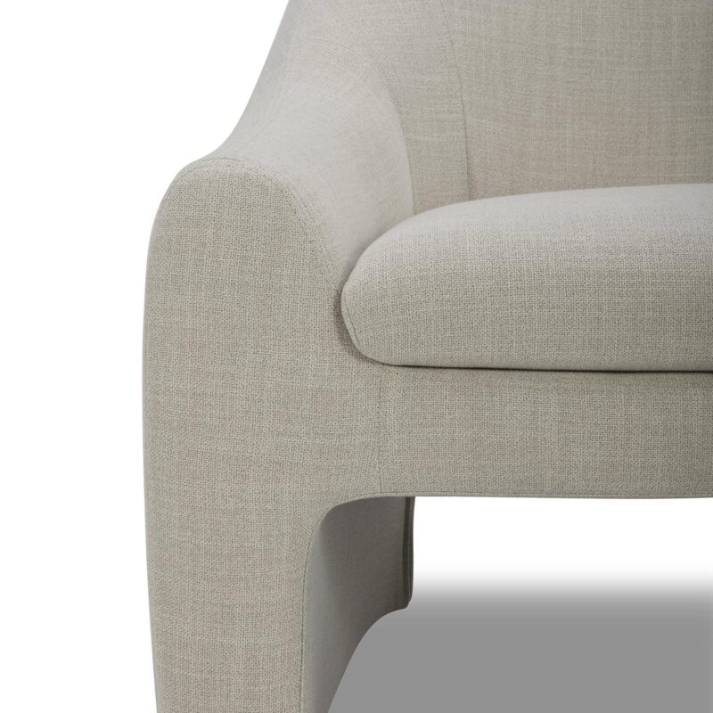 Better Homes and Gardens Emerson Curvy Accent Chair, Cream Linen - Image 8