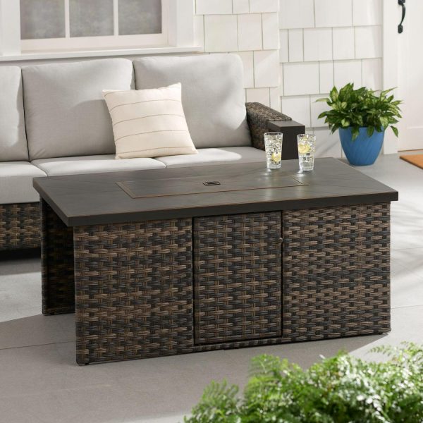 Better Homes and Gardens Rockport Fire Pit Table, Brown
