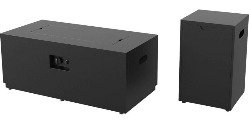 Better Homes and Gardens 42  Rectangle Gas Fire Pit, Black - Image 2