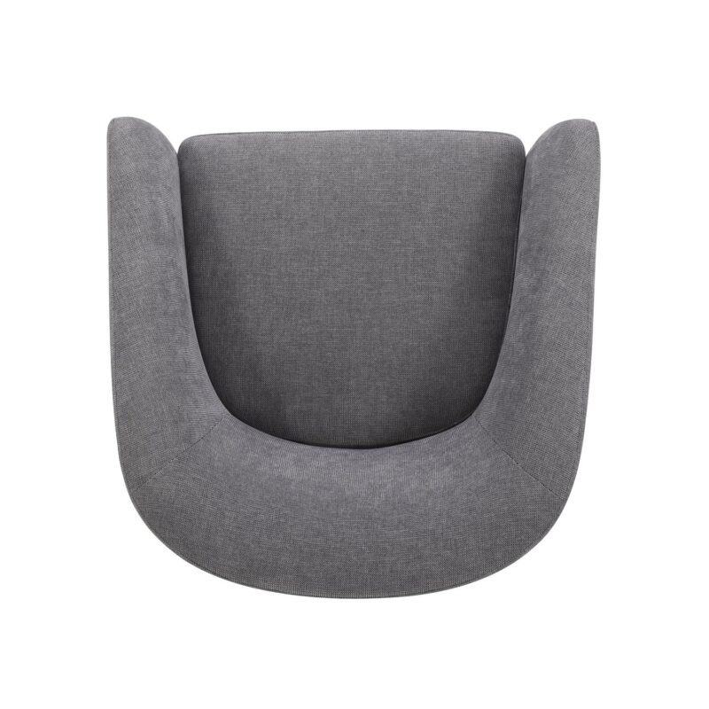 Better Homes and Gardens Bradford Wooden Base Modern Swivel Chair, Gray - Image 7