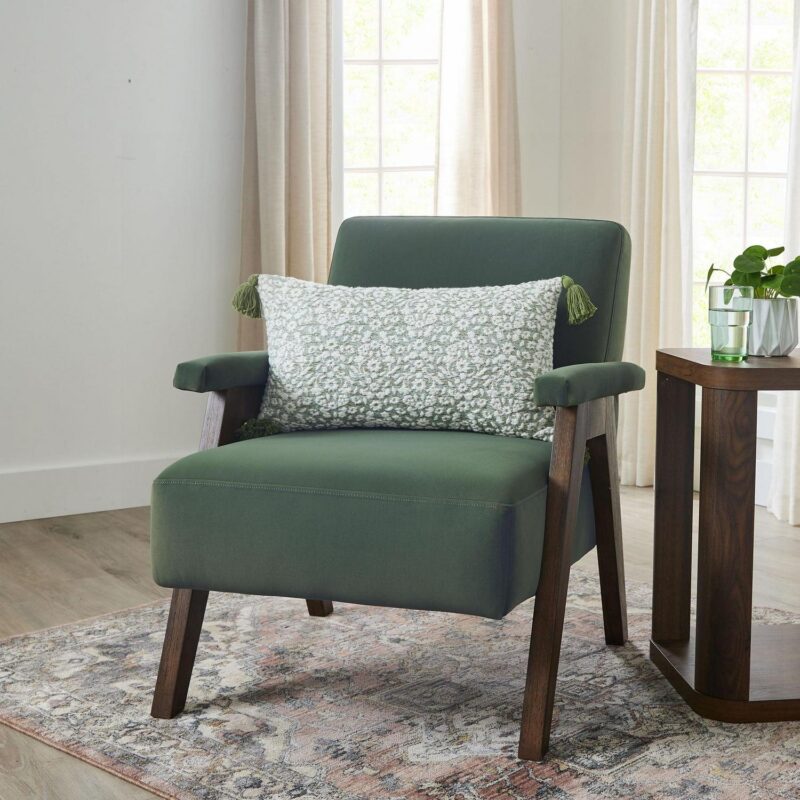 Better Homes and Gardens Ezra Accent Chair, Olive Green - Image 5