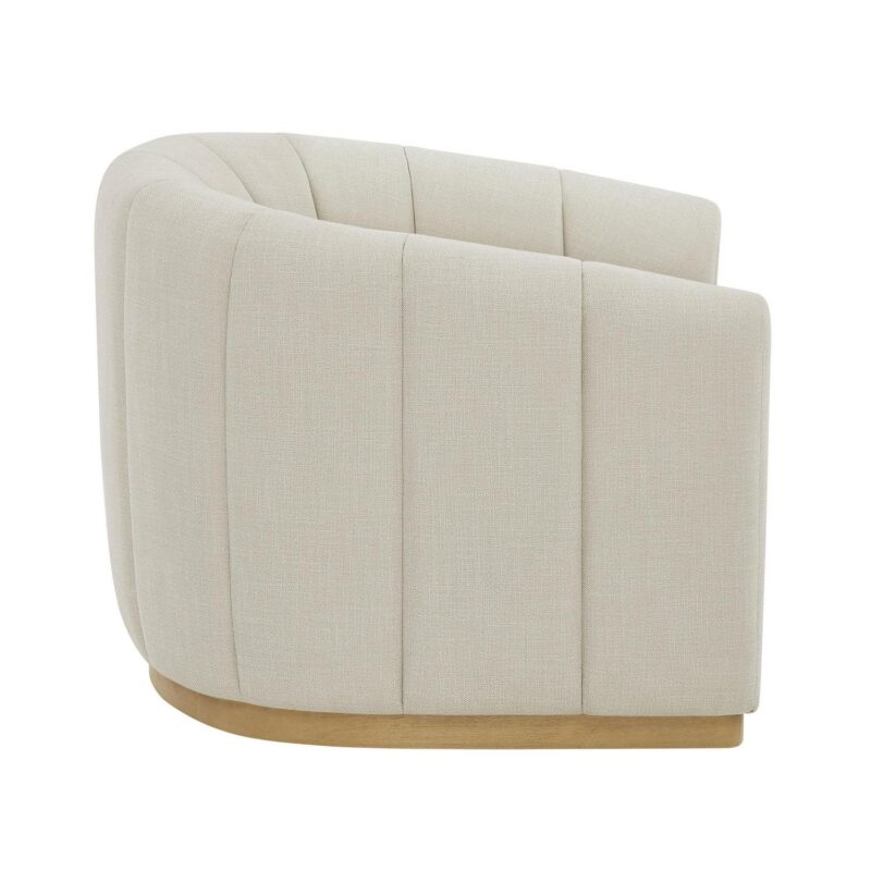 Better Homes and Gardens Lillian Accent Swivel Chair, Cream Linen - Image 11
