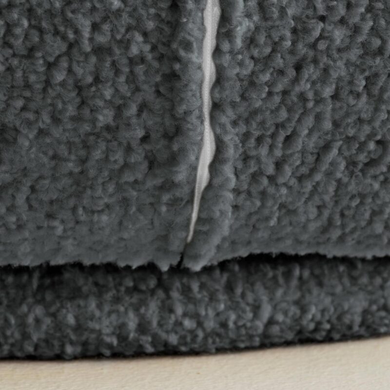 Better Homes and Gardens Mira Swivel Chair, Gray Shearling - Image 3