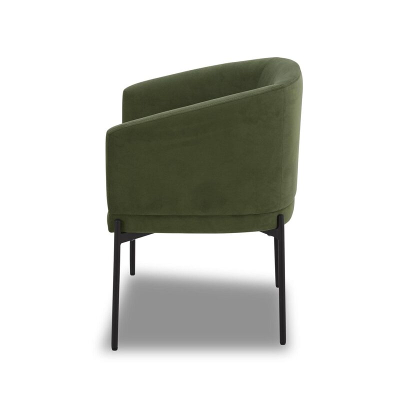 Better Homes and Gardens Wyatt Velvet Dining Chairs, Olive, 2 Pack - Image 4