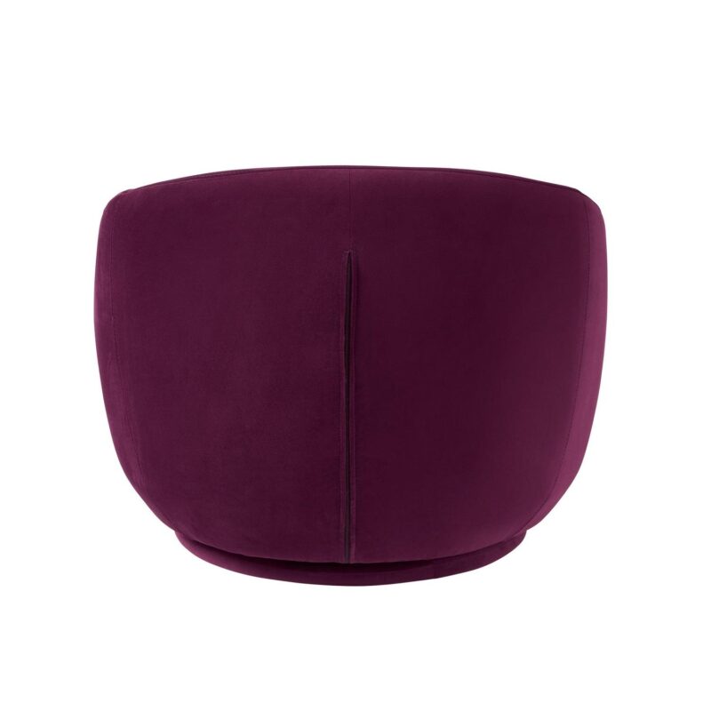 Better Homes and Gardens Mira Swivel Chair, Merlot Velvet - Image 6