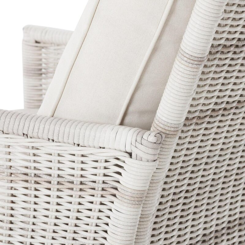 Better Homes and Gardens Paige 1 Piece Wicker Outdoor Loveseat with Cushions, White - Image 6