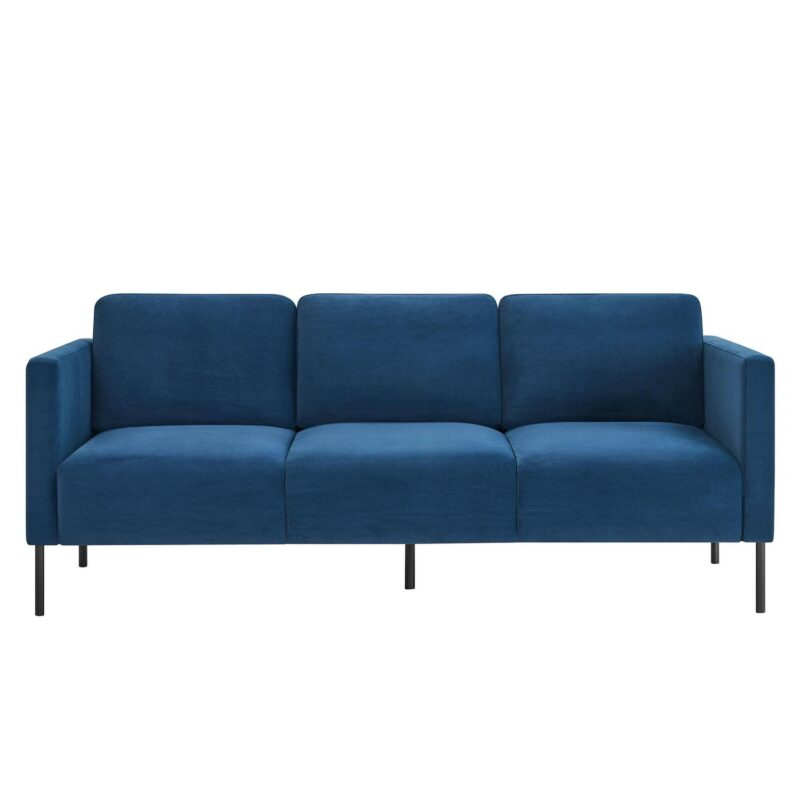 Better Homes and Gardens Wyatt Velvet Sofa, Blue Cove - Image 9