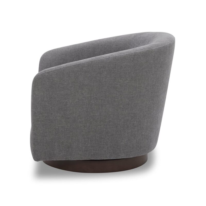 Better Homes and Gardens Bradford Wooden Base Modern Swivel Chair, Gray - Image 5