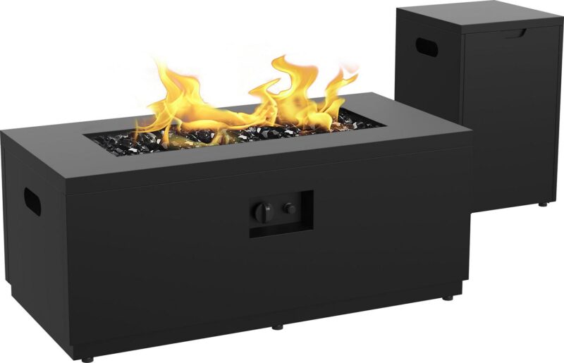 Better Homes and Gardens 42  Rectangle Gas Fire Pit, Black - Image 11