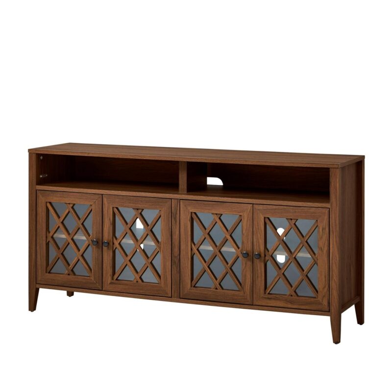 Better Homes and Gardens Trellis TV Stand for TVs up to 65 , Walnut - Image 2