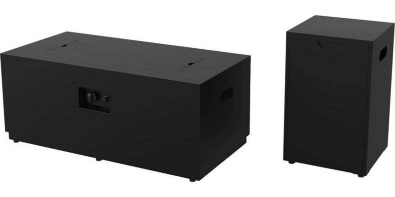 Better Homes and Gardens 42  Rectangle Gas Fire Pit, Black - Image 6