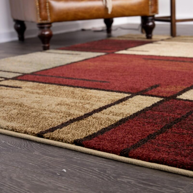 Better Homes and Gardens Spice Grid 7'6  x 9'6  Rouge Indoor Area Rug - Image 7