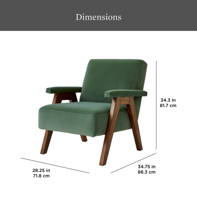 Better Homes and Gardens Ezra Accent Chair, Olive Green - Image 3