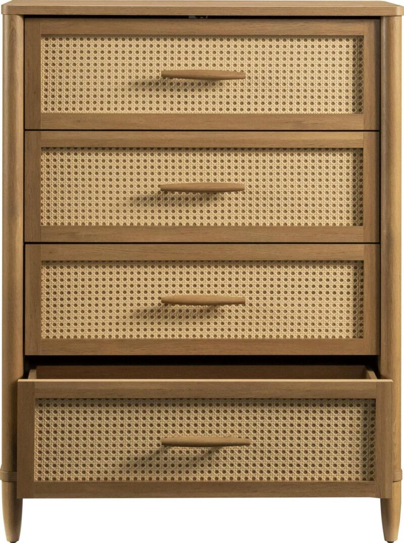 Better Homes and Gardens Springwood Caning 4-Drawer Dresser, Light Honey Finish - Image 8