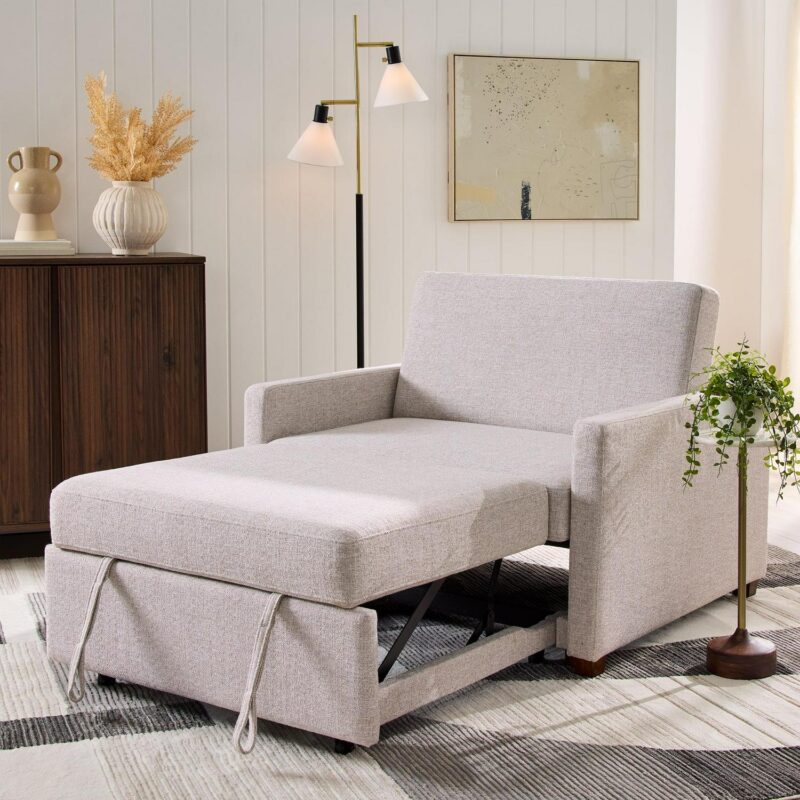 Better Homes and Gardens Nolan Pull Out Sleeper Chair, Wheat