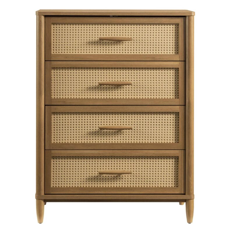 Better Homes and Gardens Springwood Caning 4-Drawer Dresser, Light Honey Finish - Image 5