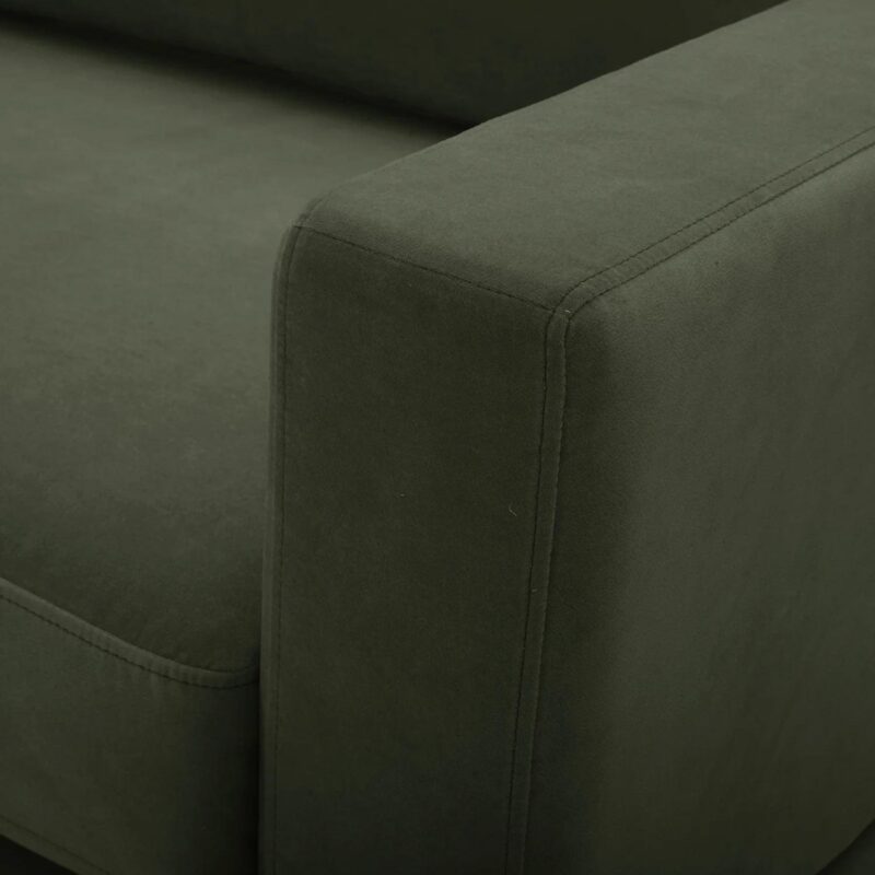 Better Homes and Gardens Springwood Wood Frame 83.46  Couch, Olive Velvet - Image 6