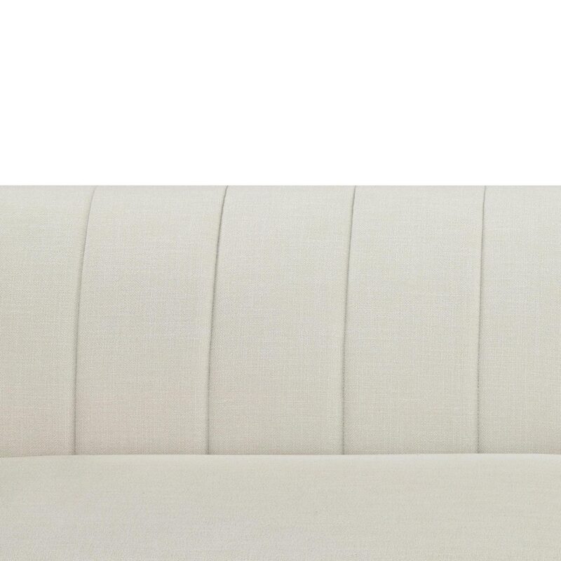 Better Homes and Gardens Lillian Channel Tufted Sofa 83.5  Cream Linen - Image 5