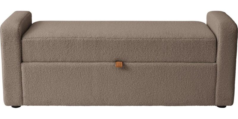 Better Homes and Gardens Springwood 55.12  Storage Bench, Truffle Brown - Image 3